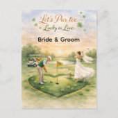 Carte Postale Golf Wedding Lucky in Love St. Patrick's Day theme (Devant)