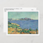 Carte Postale Golfe de Marseille par Paul Cezanne (Devant / Derrière)