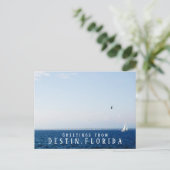 Carte Postale Golfe Océan et voiliers salutations Destin Floride (Debout devant)