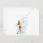 CARTE POSTALE GOLFER (Devant / Derrière)