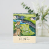Carte Postale Golfer est le golf pour les amoureux de les chats  (Debout devant)