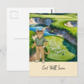 Carte Postale Golfer est le golf pour les amoureux de les chats  (Devant / Derrière)