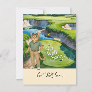 Carte Postale Golfer est le golf pour les amoureux de les chats 