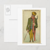 Carte Postale Golfer qui a eu une catastrophe sur les liens (Devant / Derrière)