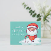 Carte Postale Golfer Santa Claus (Debout devant)