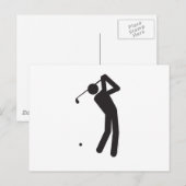 Carte Postale Golfer-T (Devant / Derrière)