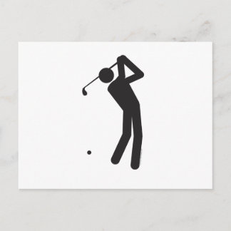 Carte Postale Golfer-T