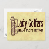 Carte Postale Golfers dames (Devant / Derrière)