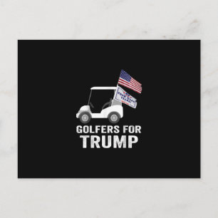 Carte Postale Golfers pour Trump 2020 Trump Supporters Golf