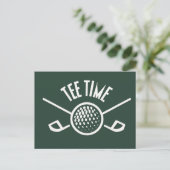 Carte postale Golfers Tee Time (Debout devant)