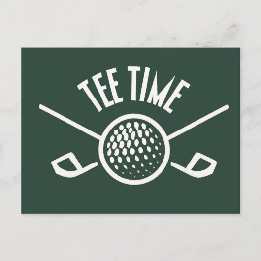 Carte postale Golfers Tee Time (Devant)