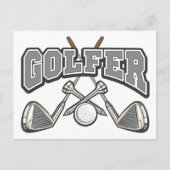 Carte Postale Golfeur (Devant)