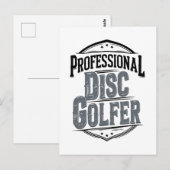 Carte Postale Golfeur de disque professionnel | Disk Golf (Devant / Derrière)