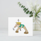 Carte Postale golfeur frustré (Debout devant)