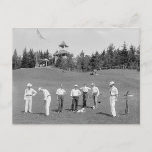 Carte Postale Golfeurs des White Mountains, 1910