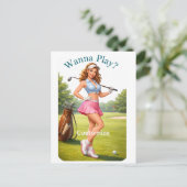 Carte Postale Golfeuse féminine en forme Thunder_Cove (Debout devant)