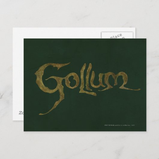 Carte Postale GOLLUM™ Nom - Texté (Devant / Derrière)