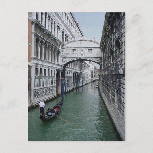 Carte Postale Gondalier au Pont des Soupirs (Devant)