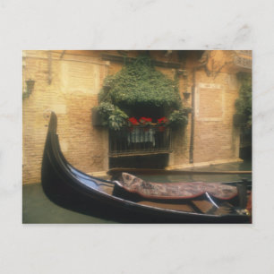 Carte Postale Gondola et restaurant, Venise, Veneto, Italie