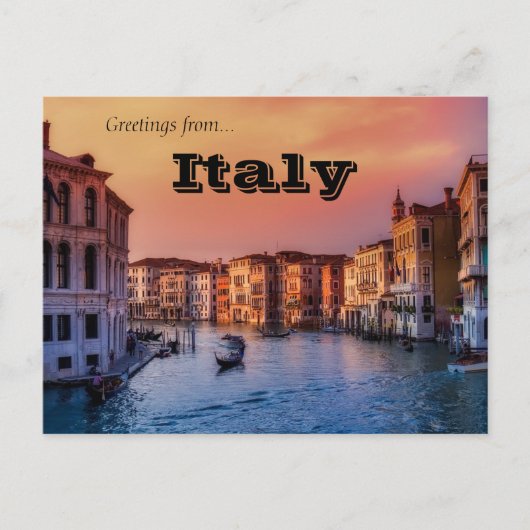 Carte Postale Gondolas à Venise Italie (Devant)