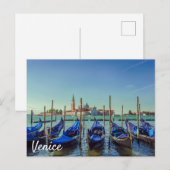 Carte Postale Gondolas à Venise, Italie (Devant / Derrière)