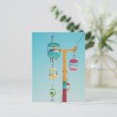 Carte postale gondole pastel Santa Cruz Sky Glider (Debout devant)