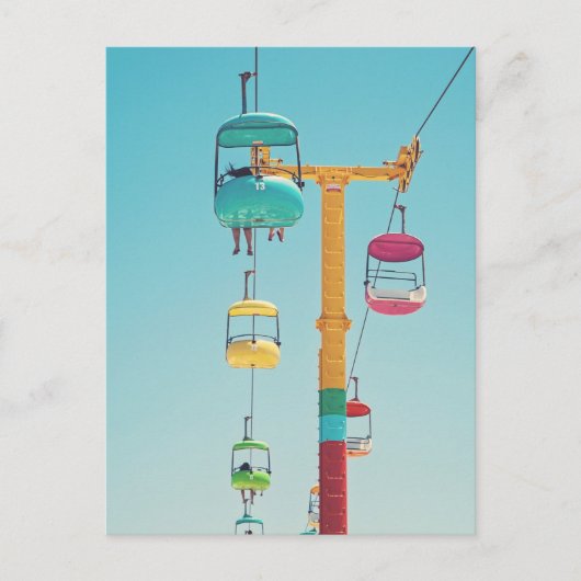 Carte postale gondole pastel Santa Cruz Sky Glider (Devant)
