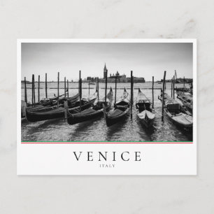 Carte Postale Gondoles à Venise en noir et blanc