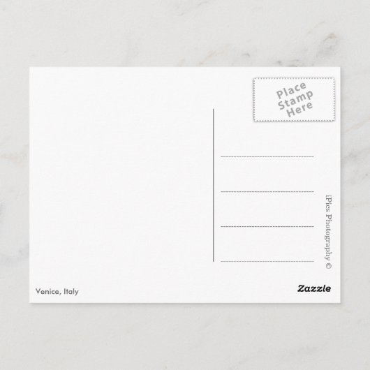 Carte Postale Gondoles à Venise en noir et blanc (Dos)