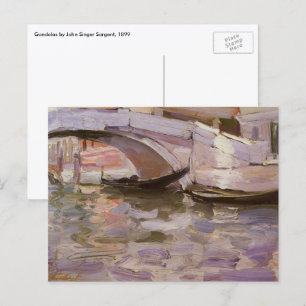 Carte Postale Gondoles par John Singer Sargent, Art Impressionni