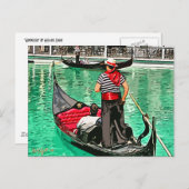 Carte Postale Gondolier (Devant / Derrière)