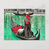 Carte Postale Gondolier (Devant)