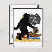 Carte Postale Gone Squatchin' Fer Enterré Trésor (Devant / Derrière)