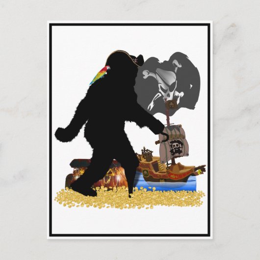 Carte Postale Gone Squatchin' Fer Enterré Trésor (Devant)