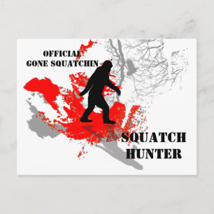Carte Postale Gone Squatchin, noir bigfoot