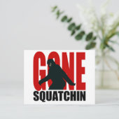 Carte Postale Gone Squatchin - Noir et Rouge (Debout devant)