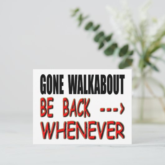 Carte Postale Gone Walkabout (Debout devant)