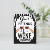 Carte Postale Good Friends Wine (Debout devant)