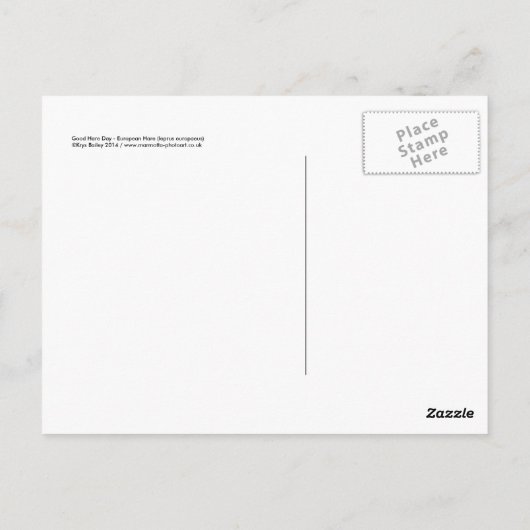 Carte postale Good Hare Day (Dos)