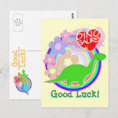 Carte Postale Good Luck Flower Dinosaur (Devant / Derrière)