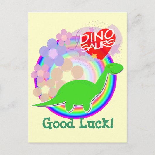Carte Postale Good Luck Flower Dinosaur (Devant)