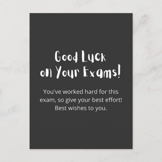 Carte Postale Good Luck on Your Exams! (Devant)