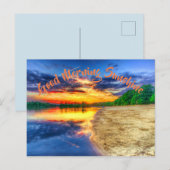 Carte Postale Good Morning Sunrise Sandy Tropical Beach (Devant / Derrière)