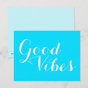 Carte Postale Good Vibes Bright Bleu Bleu Bleu Bleu Éditeur Coul