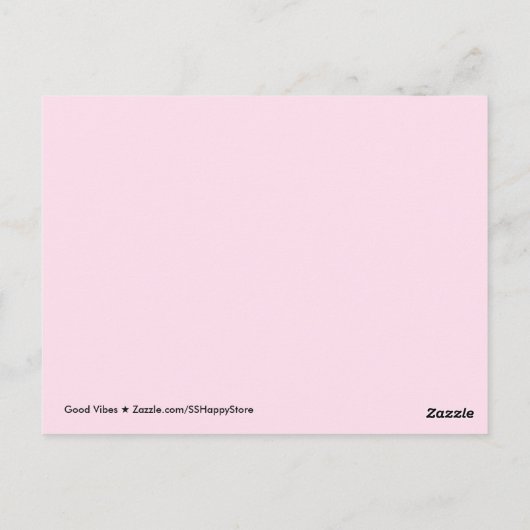 Carte Postale Good Vibes Français Fuchsia Magenta Couleurs modif (Dos)