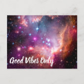 Carte Postale Good Vibes Only Galaxy Outer Space Universe (Devant)