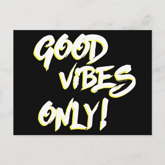 Carte Postale Good Vibes Only Grungy (Devant)