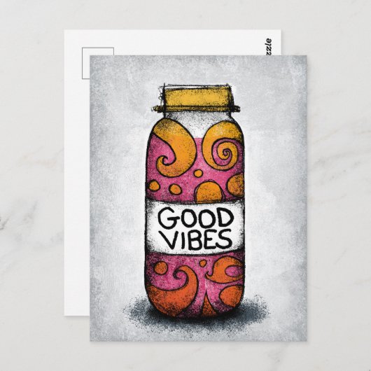 Carte postale Good Vibes Spice Jar (Devant / Derrière)