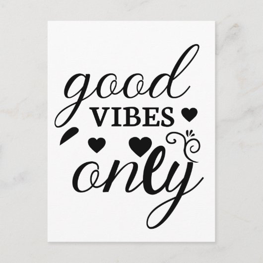 Carte Postale Good Vibes uniquement (Devant)