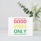 Carte Postale Good Vibes uniquement (Debout devant)